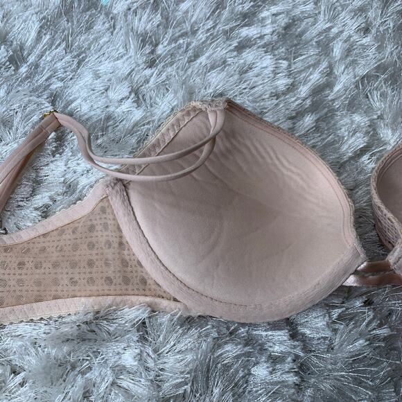Victoria's Secret Very Sexy Push Up 32 C Nude Lace Weave Texture - Picture 6 of 8